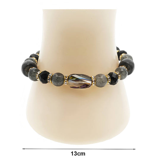 Iridescent Bohemian Crystal Bead Bracelet