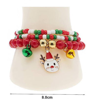 Christmas Charm Bead Bracelet Set