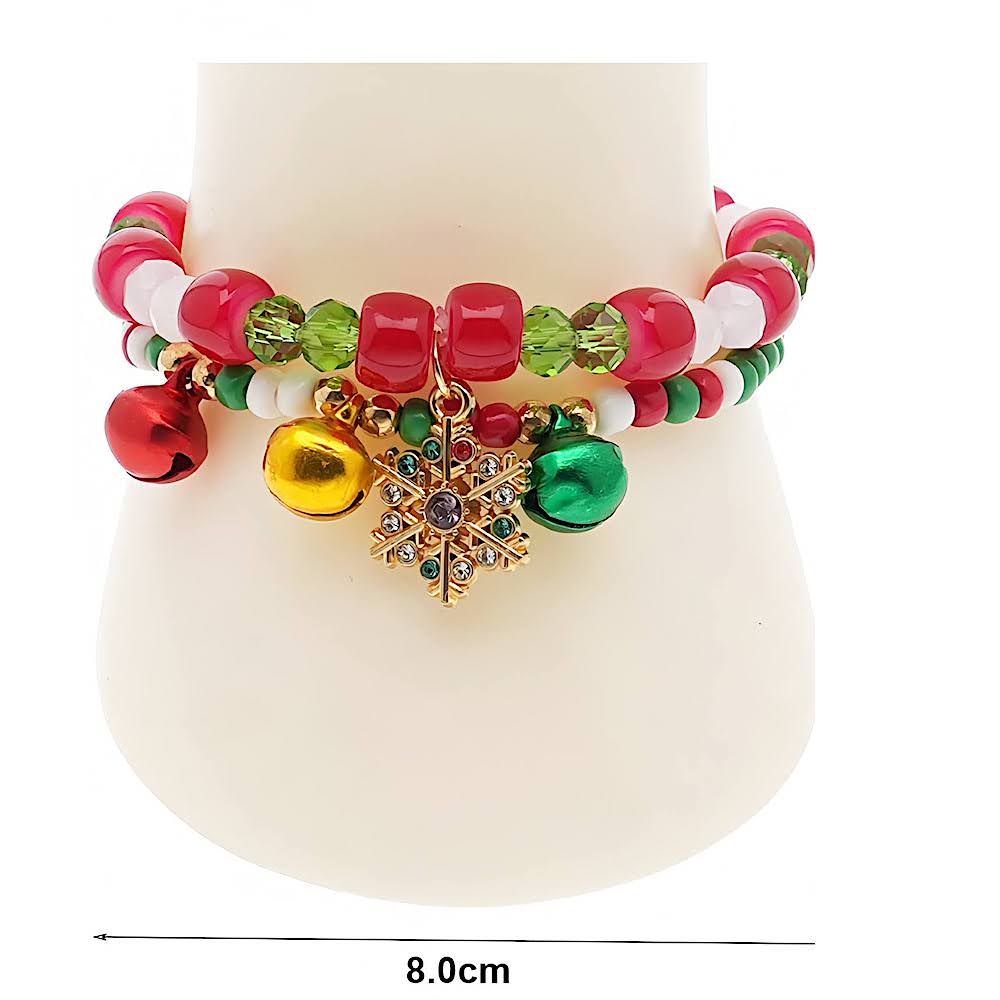 Christmas Charm Bead Bracelet Set