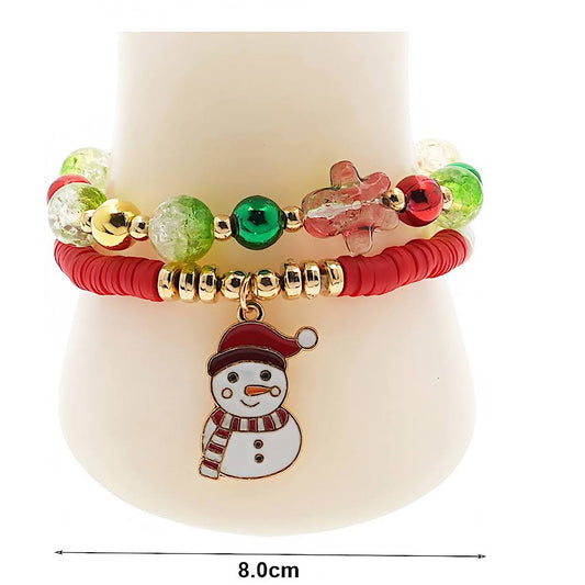 Christmas Charm Bead Bracelet Set