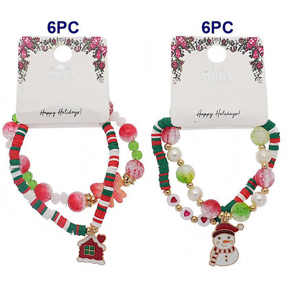 Christmas Charm Bead Bracelet Set
