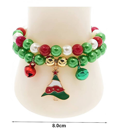 Christmas Charm Bead Bracelet Set
