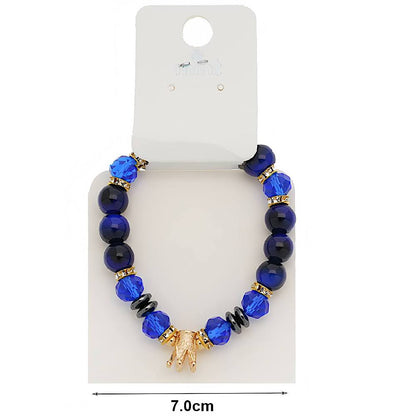 Crown Charm Bead Bracelet