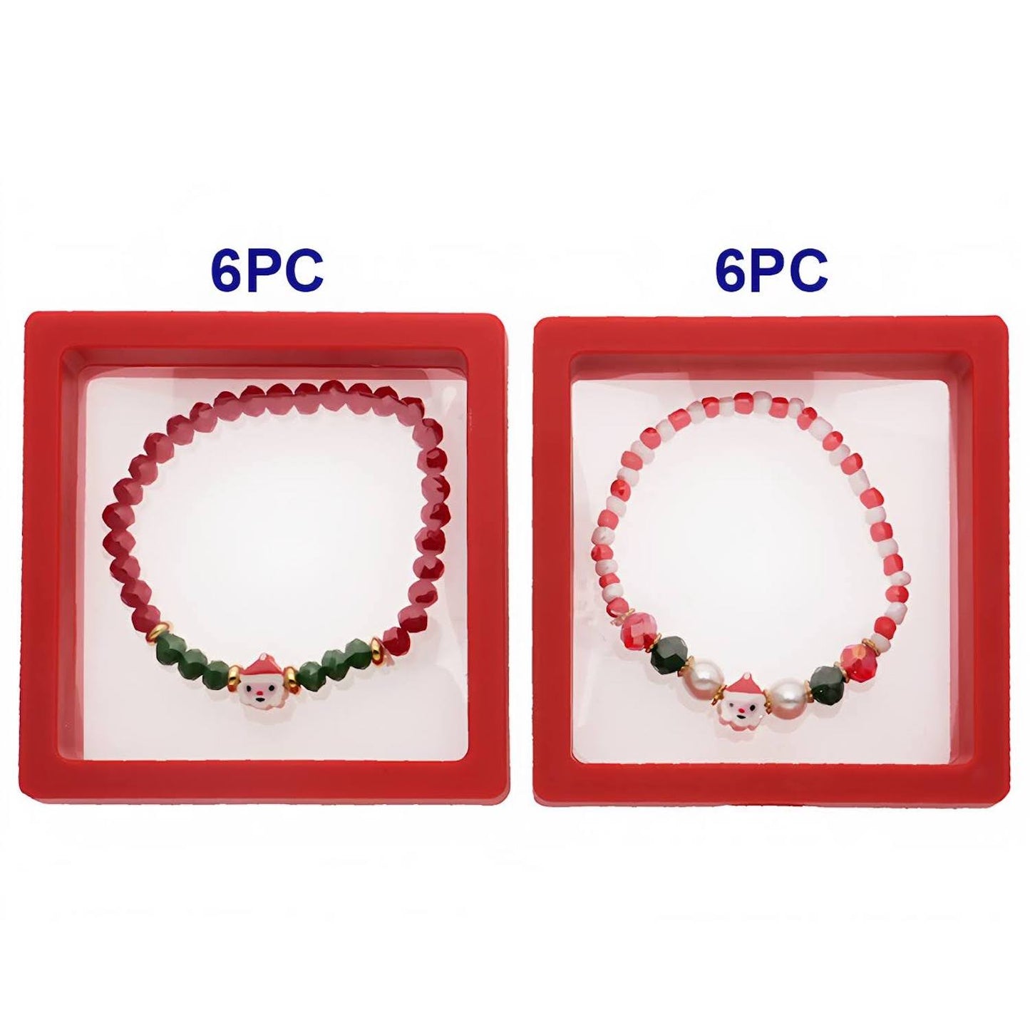 Christmas Santa Bead Bracelet