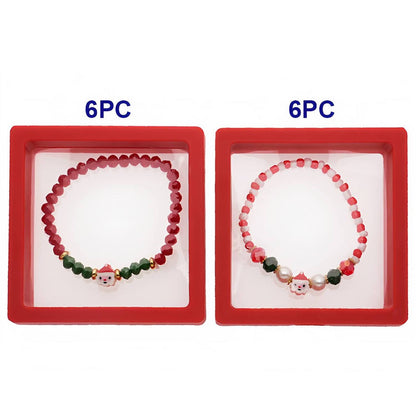 Christmas Santa Bead Bracelet