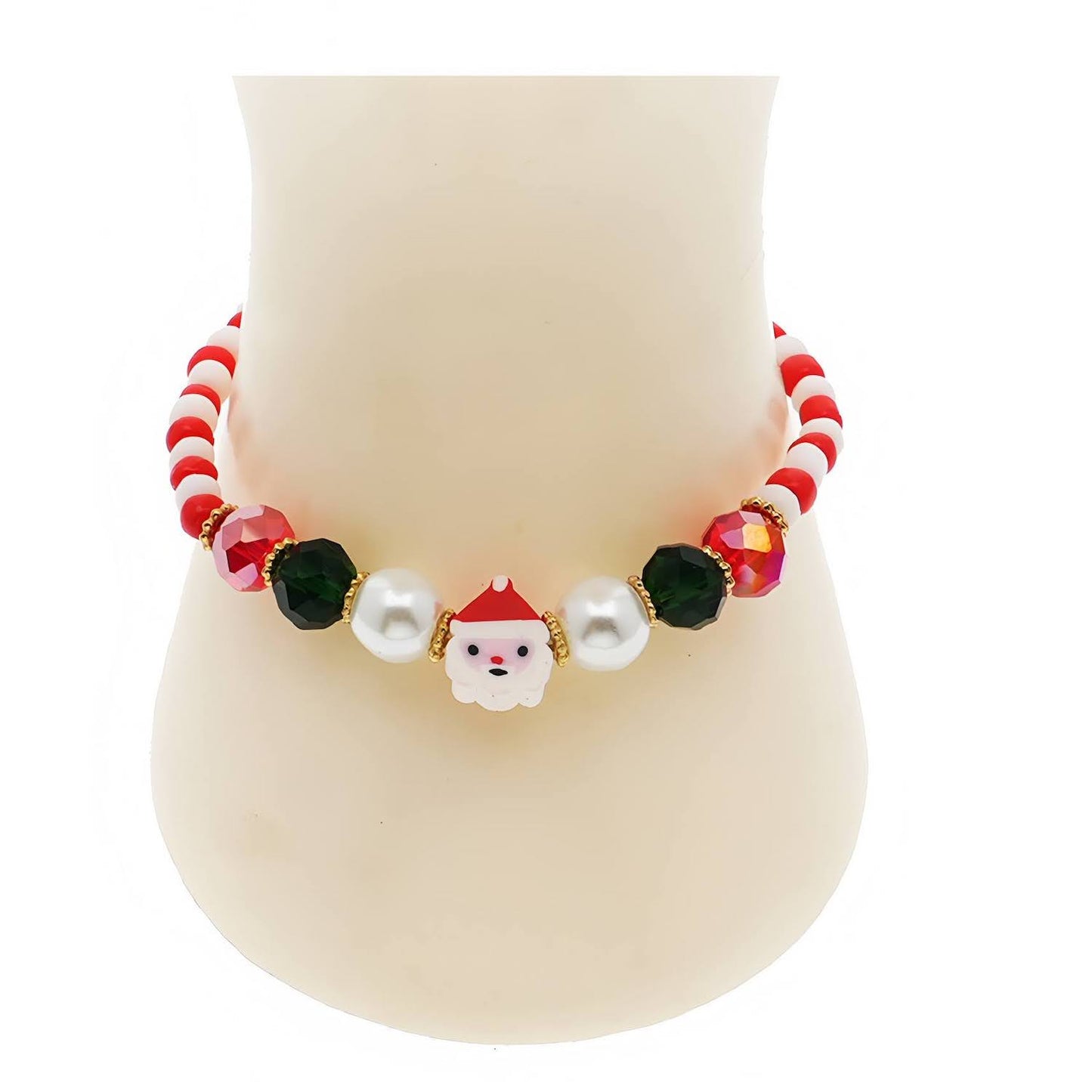 Christmas Santa Bead Bracelet