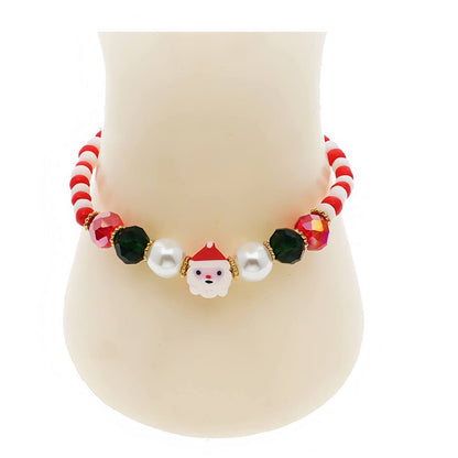 Christmas Santa Bead Bracelet