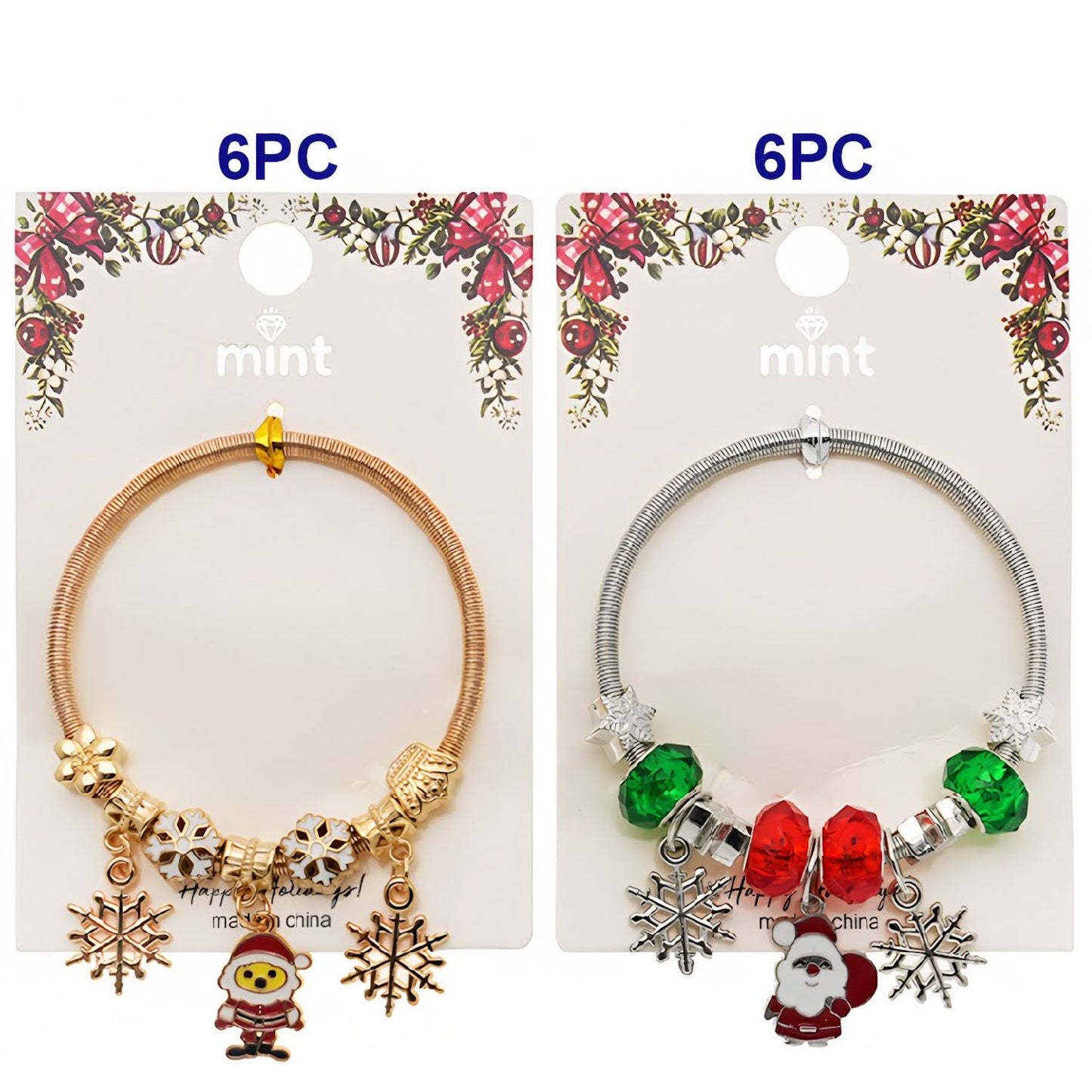 Christmas Santa Charm Bracelet