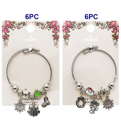 Christmas Bells Silver Charm Bracelet