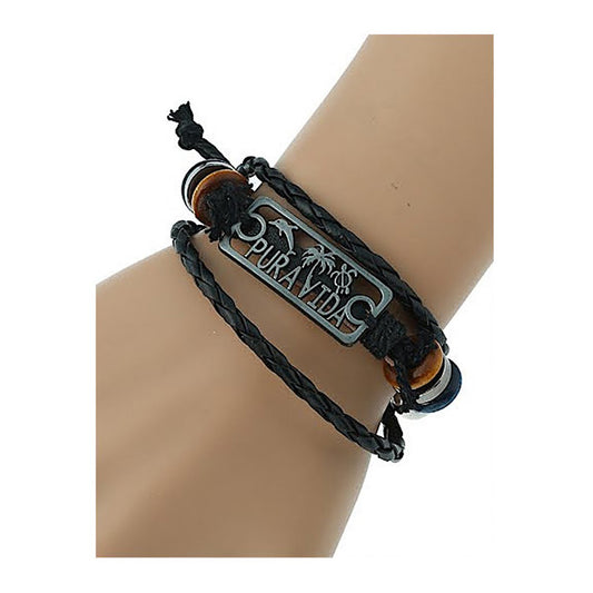 JAB23947 - Pura Vida Adjustable Leather Bracelet