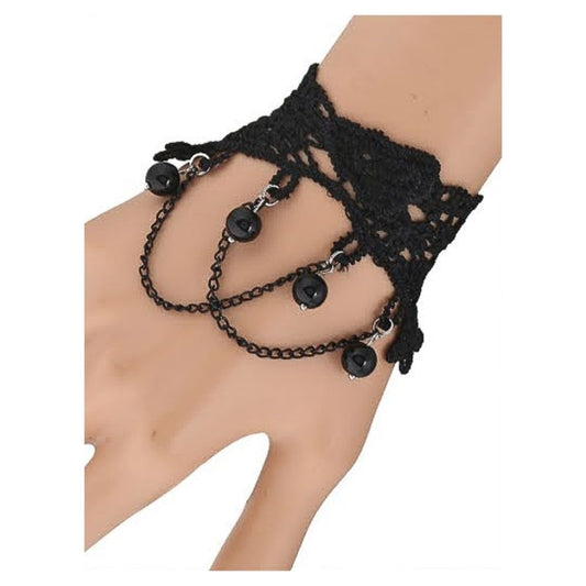 JAB24853 - Vintage Goth Lace Bracelet
