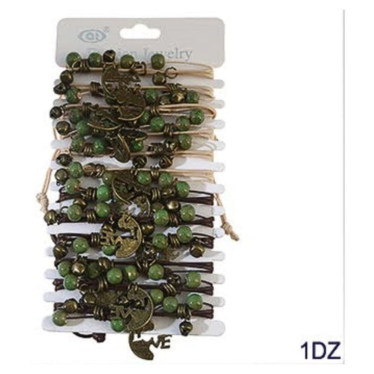 JAB26996 - Love Coin Cutout Cord Bracelet