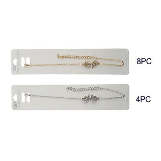 JAB30568 - Rhinestone Bow Bracelet