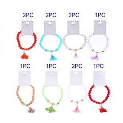JAB35495 - Flower Petal Bead Stretch Bracelet