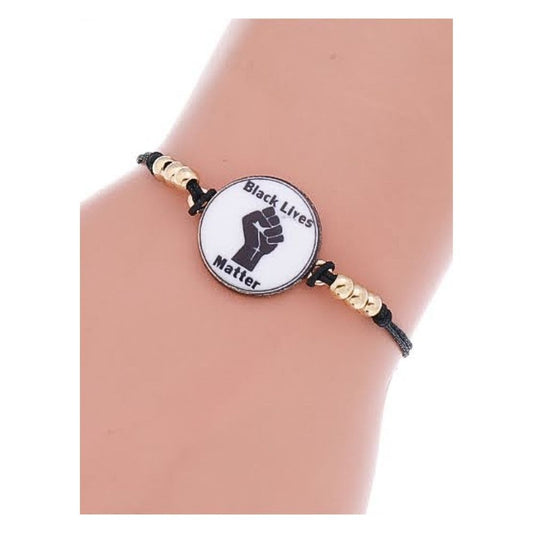 JAB36416 - Black Lives Matter Adjustable Cord Bracelet