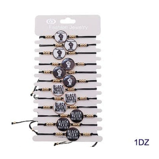 JAB36416 - Black Lives Matter Adjustable Cord Bracelet