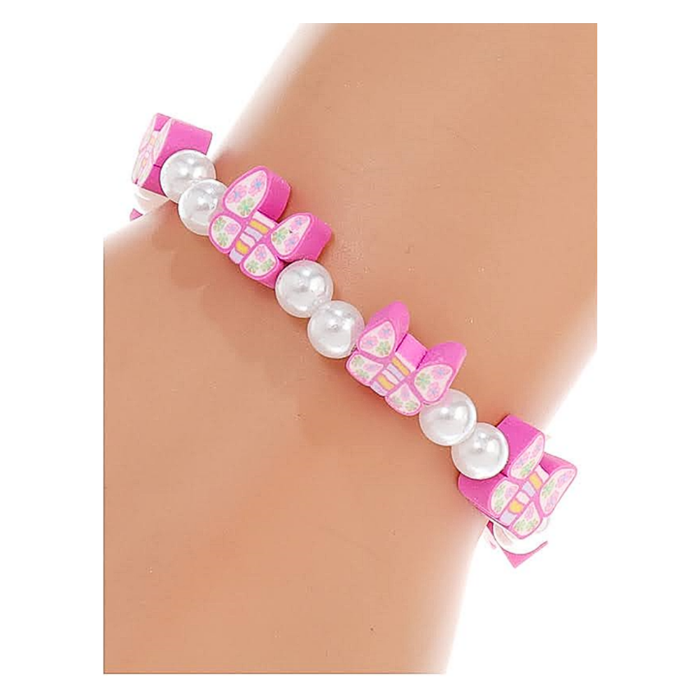 JAB43516 - Butterfly Bead Stretch Bracelet