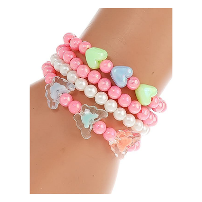 JAB45111 - Butterfly Bead Stretch Bracelet Set