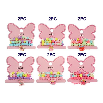 JAB45225-1 - Teddy Bear Bead Stretch Bracelet Set