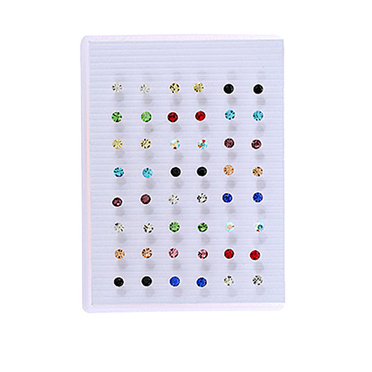 24 PCS Color Crystal Stud Earrings