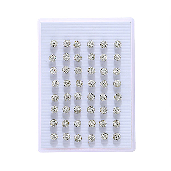 24 PCS Pavé Stud Earrings