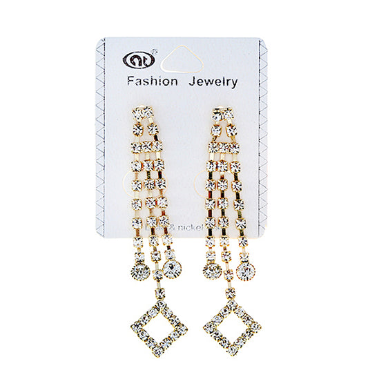 JAE32488 - Rhinestone Drop Earring