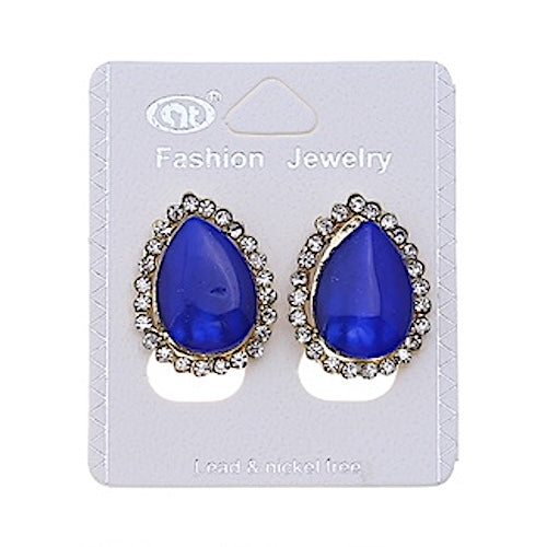 JAE33212 - Cats Eye Teardrop Post Earring