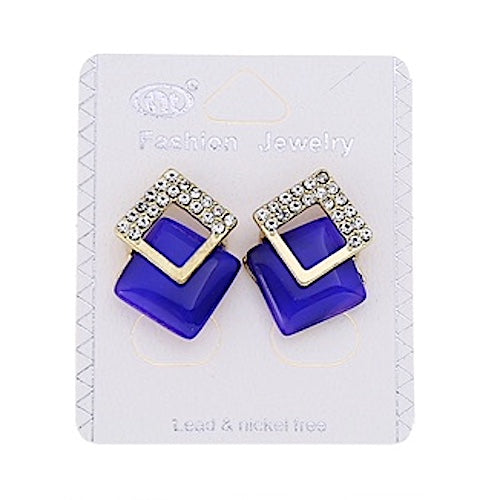 JAE33219 - Cats Eye Square Post Earring