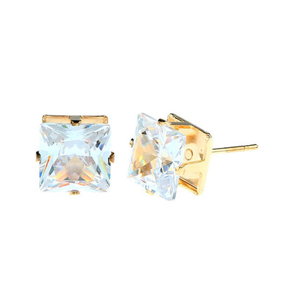 JAE33241 - 72 PCS Cubic Zirconia Square Stud Earrings