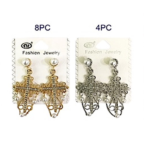 JAE34577 - Vintage Cross Earring