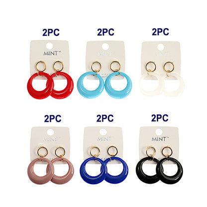 JAE34938 - Round Resin Dangle Earring