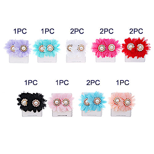 JAE35841 - Fabric Flower Post Earring