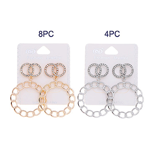 JAE36797 - Double Circle Link Earring