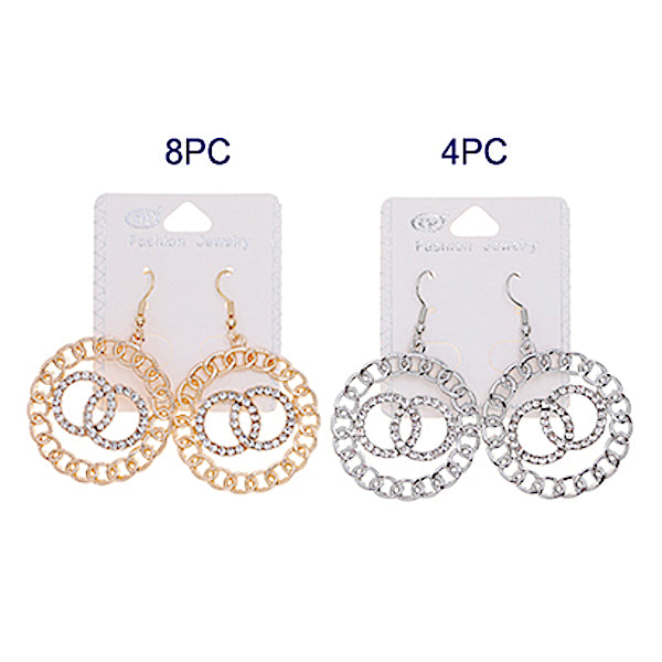 JAE36805 - Double Circle Link Earring