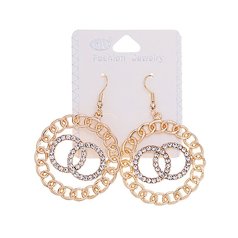 JAE36805 - Double Circle Link Earring