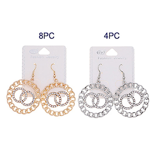 JAE36805 - Double Circle Link Earring