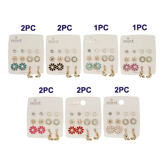 JAE36925 - 6 Pair Butterfly Stud Earring Set