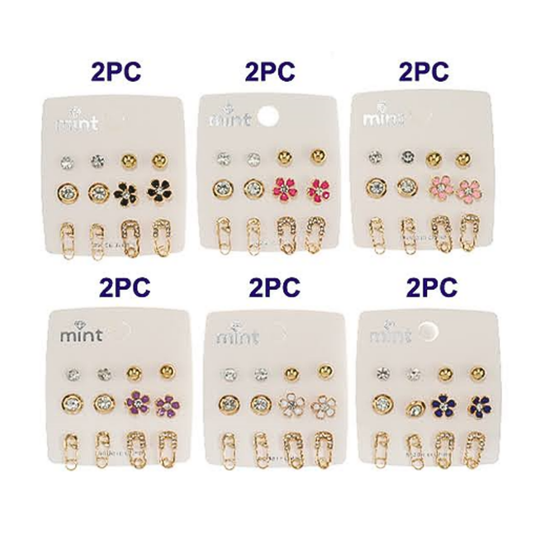 JAE38256 - 6 Pair Paperclip Earring Set