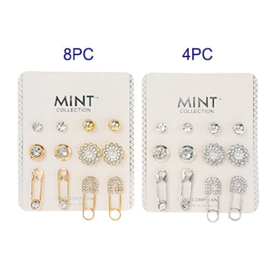 JAE38257 - 6 Pair Paperclip Stud Earring Set