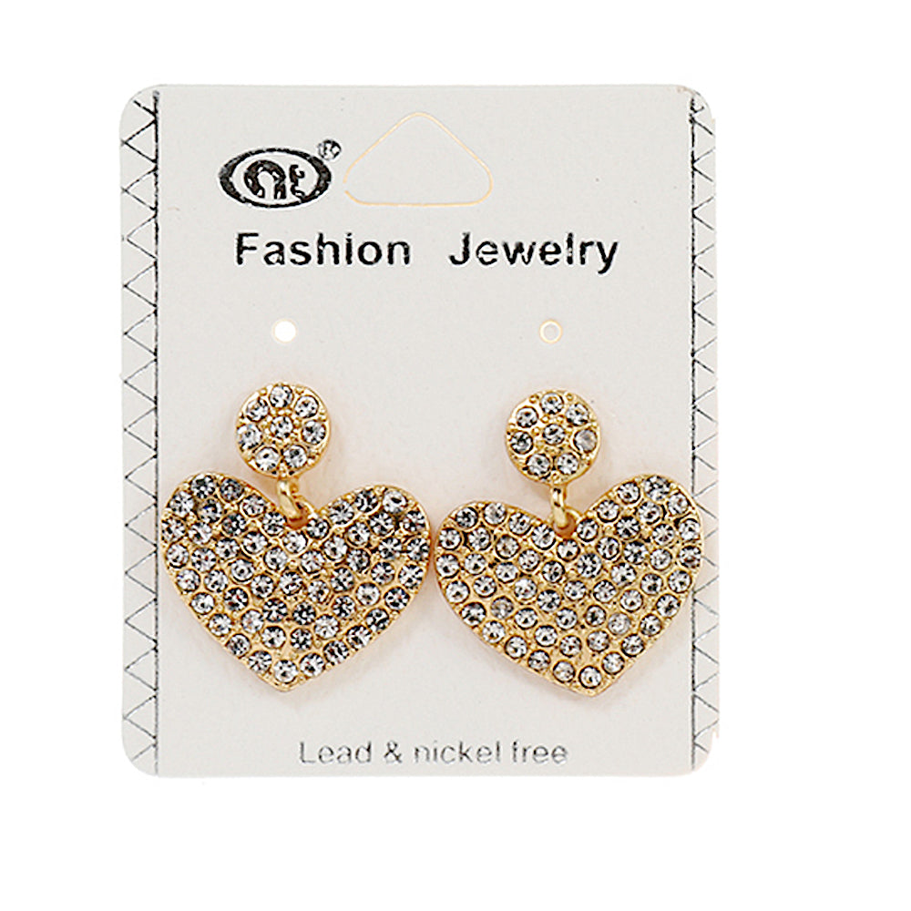 JAE38702 - Pavé Heart Earring