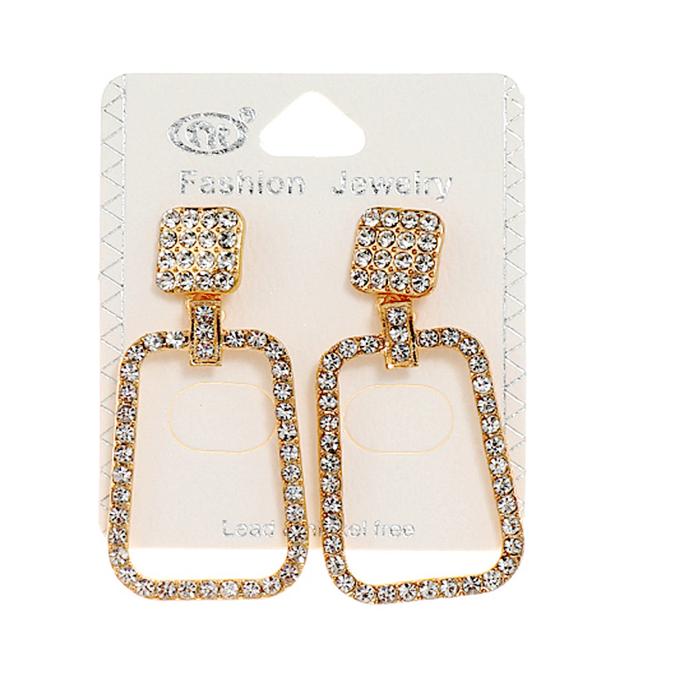 JAE38719 - Rhinestone Shapes Earring