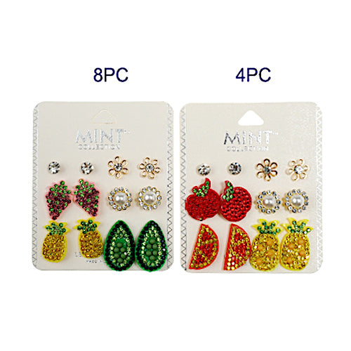 JAE38799 - 6 Pair Fruit Stud Earring Set