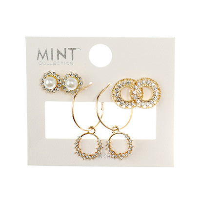 JAE38841 - 3 Pair Earring Set