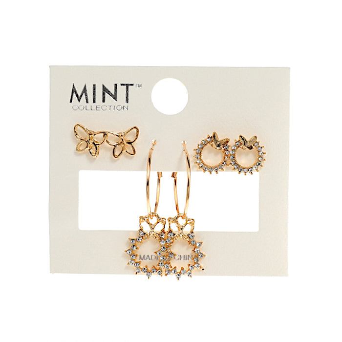 JAE38844 - 3 Pair Earring Set