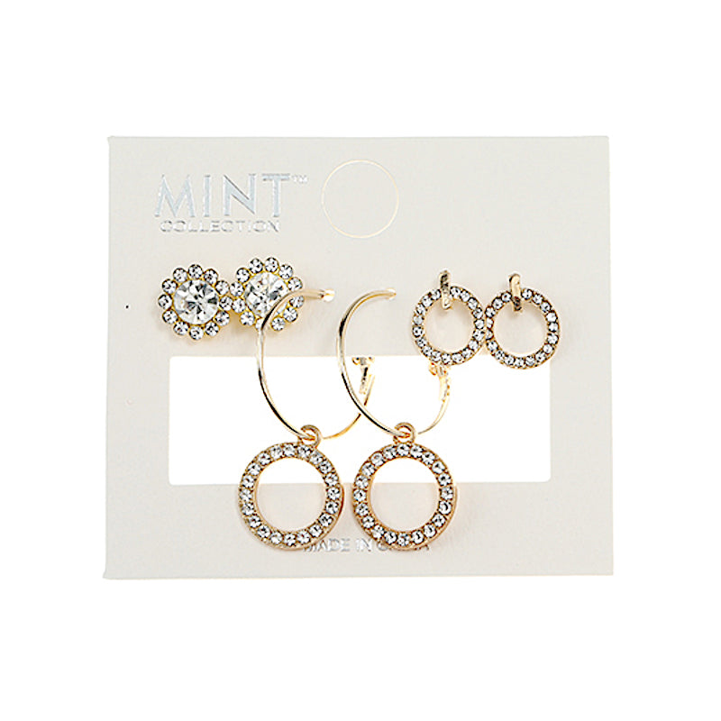 JAE38852 - 3 Pair Earring Set