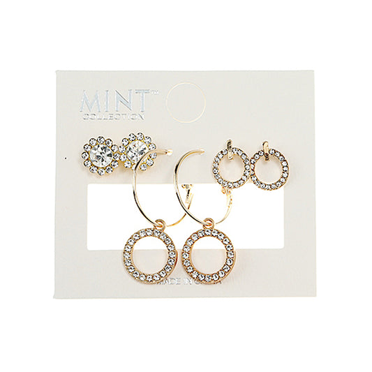 JAE38852 - 3 Pair Earring Set