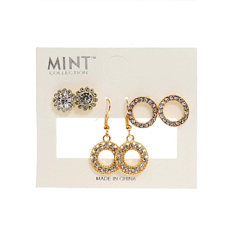 JAE38913 - 3 Pair Earring Set