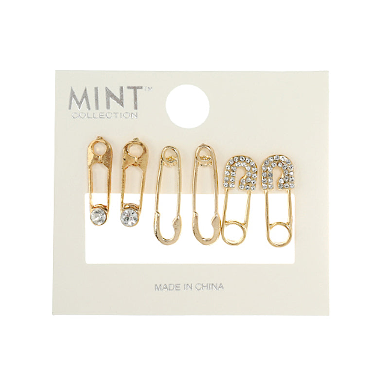 JAE38918 - 3 Pair Paperclip Earring Set