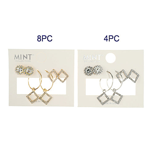 JAE38923 - 3 Pair Square Earring Set