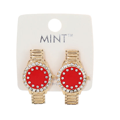 JAE40083 - Enamel Luxury Watch Earring